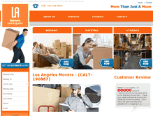 Tablet Screenshot of losangelesmoversmoving.com